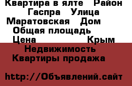 Квартира в ялте › Район ­ Гаспра › Улица ­ Маратовская › Дом ­ 1 › Общая площадь ­ 46 › Цена ­ 3 100 000 - Крым Недвижимость » Квартиры продажа   